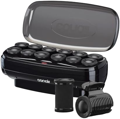 Conair Jumbo Hot Rollers Set, 1 1/2" Rollers with Super Clips, 12-Count by conair