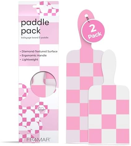 FRAMAR Checkered Balayage Board and Paddle Set, Highlighting Board, 2 Pack by FRAMAR