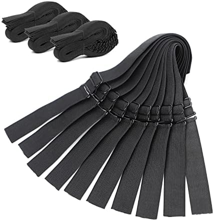 Adjustable Straps For Wigs And Making Wigs，Adjustable Wig Bands (Black, 1‘’ x 40pcs) by JIUSERLU
