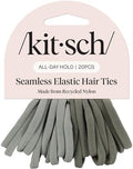 Kitsch Elastic Hair Ties No Damage | Stretchy Hair Bands- Eucalyptus, 20pcs by Kitsch
