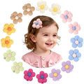JOYOYO 16Pcs Set 3D Puff Flower Hair Clips - Adorable Gentle Puff Soft Hair Accessories for Baby Girls, Kids Child and Teens by JOYOYO