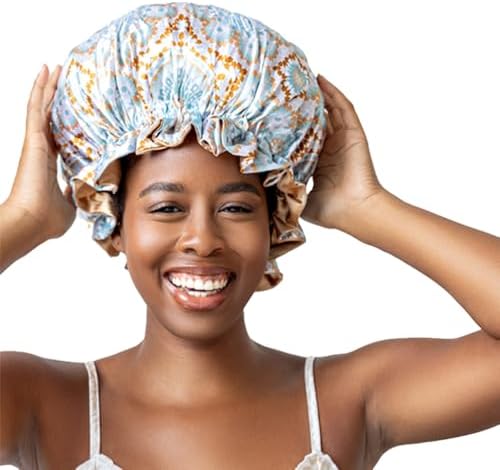 Bounce Curl Reversible Satin Hair Bonnet, Adjustable Band, Night Cap For Curly Hair Reduce Friction Helps Prevent Frizz - Image 4