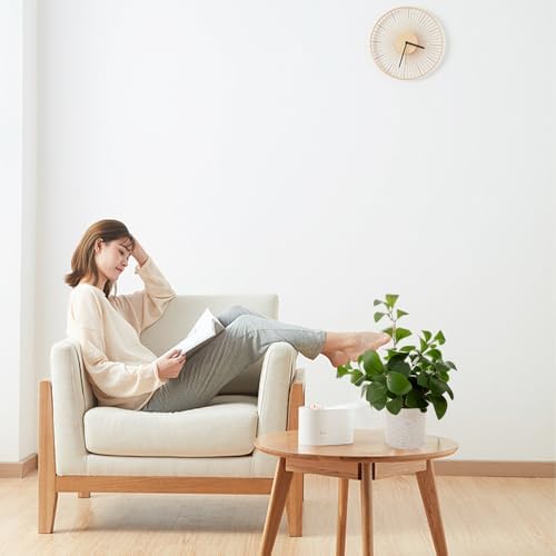 AlphaAcc Fake Plants Greenery Ficus Leaf Artificial Plant Indoor Bathroom Potted Faux Plant Decor with White Marble Planter for Kitchen Counter Bedroom Office Coffee Table Decoration - Image 5