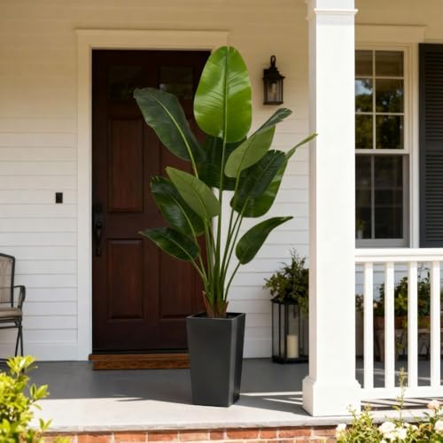 Aveyas 6ft Artificial Bird of Paradise Tree for Home Decor, 6 ft Faux Floor Plant Fake Silk Banana Leaf Tropical Trees with Pot for Indoor Outdoor House Living Room (6 feet Tall Including Raised Pot) - Image 5