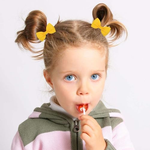 40Pcs Baby Hair Ties with Bows Elastic Ponytail Holders Small Hair Accessories for Kids Toddlers Infants (Mixed color 1) - Image 6