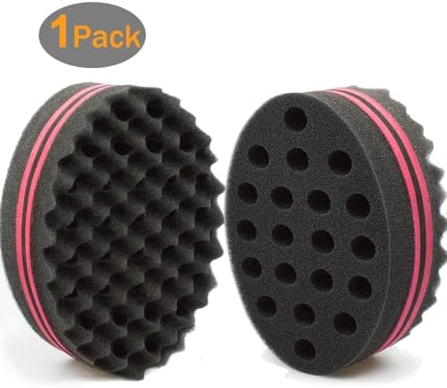 Hair Magic Twist Sponge: Two-Sided Dread Afro Coil Barber Tool for Curling and Waving Men's and Women's Long/Short Hair, 1 Pc - Image 2