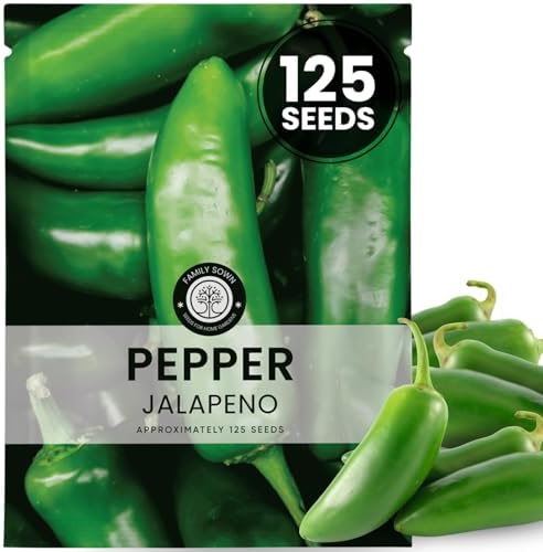 Jalapeno Pepper – 125 Premium Seeds for Planting – Spicy, Productive, Garden-Favorite Heirloom for the 2026 Season – 1 Gram Pouch by FamilySown