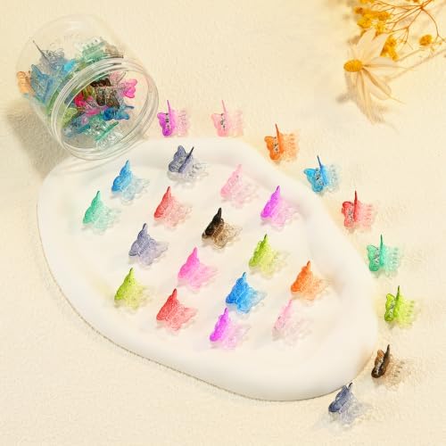 Mini Butterfly Hair Clips, Y2K 90s 50pcs Hair Accessories (Gradient) - Image 6