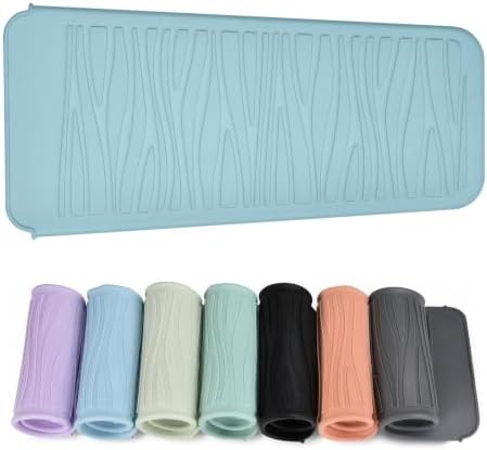 Silicone Heat Resistant Mat Pouch for Hair Styling Tools, 1 Pack, Grey, Silicone, Flat, Dry Hair, 11 x 5.3 inches, 55 grams, 480 degrees Fahrenheit, Includes Silicone Heater Surface by EIOKIT