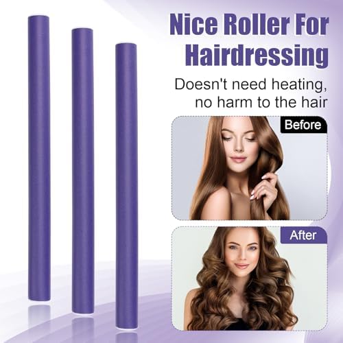 30Pcs Heatless Hair Curlers 7”x0.55“ Flexi Rods for Short Medium Long Hair - Image 3