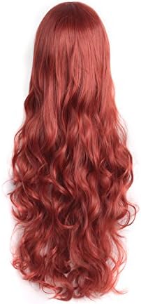 MapofBeauty 32 Inch Long Hair Spiral Curly Cosplay Costume Wig, Orange Red - Image 2