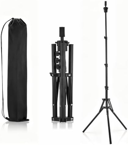 SZCY LLC Wig Head Stand 63inch, Height Adjustable Mannequin Head Stand - Wig Stand Tripod for Cosmetology Hairdressing Training by SZCY+LLC