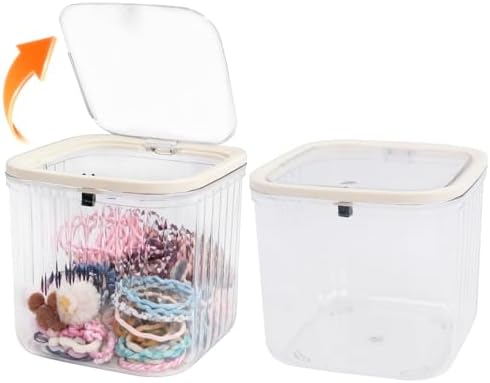 THMINS 2 Pack Hair Accessories Organizer for Girls,Clear Storage Box by THMINS