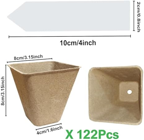 Peat Pots, 122 Pack 3.15 Inch Seed Starter Pots for Seedlings - Image 2
