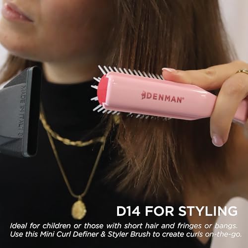 Denman Mini Curl & Blow-Dry Styling Brush – Define Curls, Smooth Frizz & Style Short Hair with Precision, D14 Floral Fantasy (Floral Fantasy) - Image 4