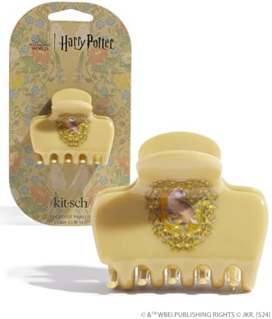 Harry Potter x Kitsch Big Hair Clip for Women - Hufflepuff, 1pc by Kitsch