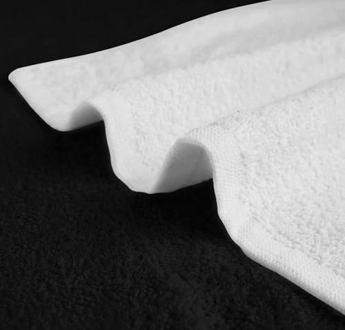 Avalon Towels Salon Towel - Black and White Hand Towels Bulk Pack of 24 - 100% Cotton Absorbent Spa, Facial & Gym Towel for Working Out - 16x27 Inches (Not Bleach Proof) - Image 2