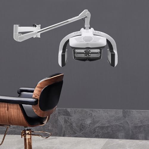 Wall Mount Hair Dryer, 1500W Professional Hooded Hair Dryer with 360°Rotatable Boom, Adjustable Time & Temperature Hairdressing Dryer, Multi-Functional Beauty Salon Equipment for Barber Shops - Image 7