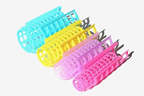 Kamay's Jumbo Hair Rollers Comb Curlers Clips Styling Rollers Hair Curls Wave Style Hairdressing Curlers Tools (Plastic Styling 36mm 1 1/2" 6PCS Random Clolor) - Image 3