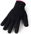 AFT90 Heat Resistant Glove for Hair Styling, Curling Iron, Flat Iron and Curling Wand, Black, Pink Edge, 1 Piece by AFT90