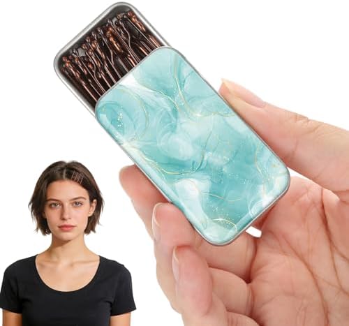 Brown bobby pins, cute box, pain-free, comfortable, all-day styling and buns. Suitable for all hair types. (Brown-11) by Unknown