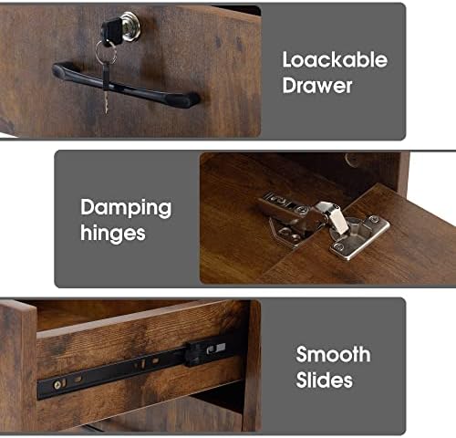 BarberPub Locking Barber Station with Storage Cabinet 2005 (Rust Brown) - Image 6