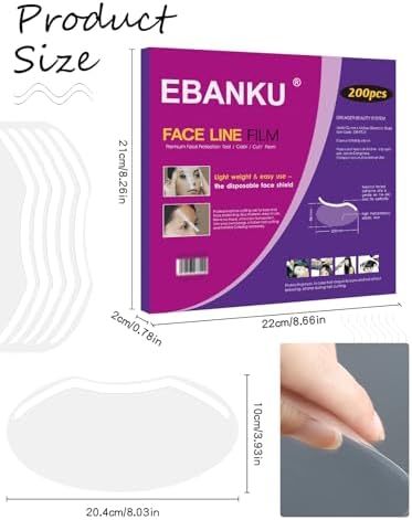 EBANKU 200 PCS Shower Face Shield Eyebrow Eyelash Shield Visors Upgrade - Image 2