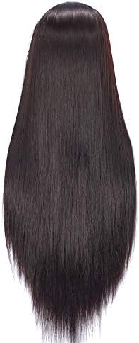 26-28'' Mannequin Head Synthetic Fiber Long Hair Styling Training Head Dolls for Cosmetology Manikin Maniquins Practice Head with Clamp Stand Holder (6611LB0220) - Image 5