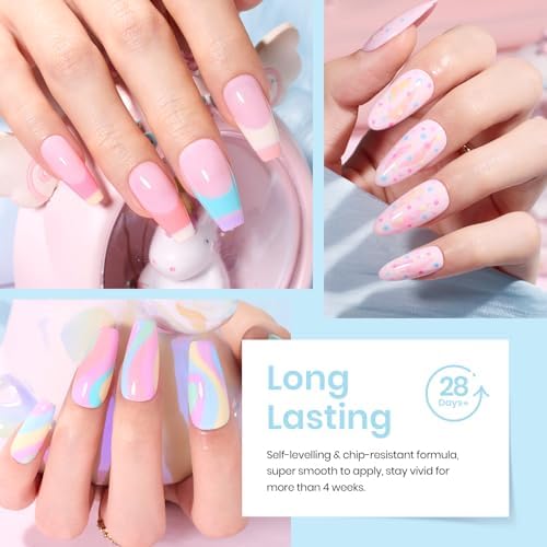 Beetles Gel Nail Polish Set, 23 PCS 20 Colors Pastel Macaron Gel Polish Kit - Image 4