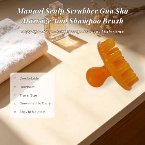Scalp Massage Brush Meridian Acupuncture Massager Head Scrubber Tool Yellow - Image 4
