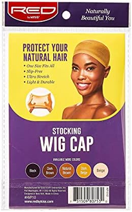 Red by Kiss Stocking Wig Cap 5 PCS (Dark Beige) - Image 3