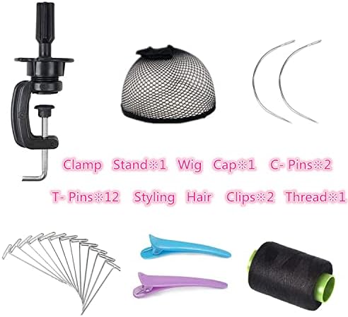 Wig Head 24Inch Canvas Block Head Wig Stand with Mannequin Head for Making Wigs Display Styling - Image 2