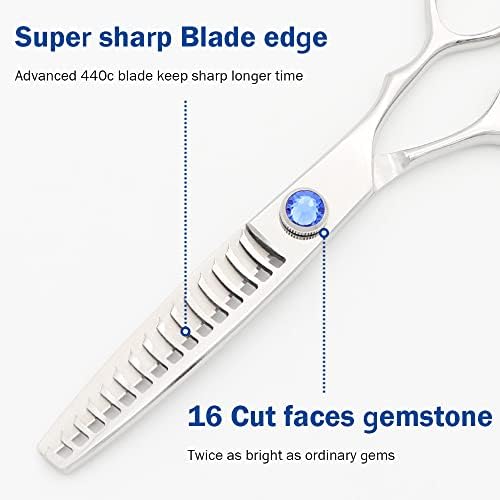 6.5" Professional Texturizing Scissors, Hair Thinning Shears for Precise Texturizing - Removes 50% Less Hair vs Standard, Japanese Stainless Steel Cutting Teeth Shears - Image 5