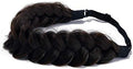 Synthetic Hair Braided Headband Classic Wide Strands Wedding Disorderly Fluffy Braids Wig Band Women Beauty Accessory by TOECWEGR