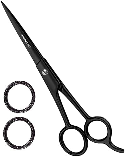 Utopia Care Hair Cutting and Hairdressing Scissors 6.5 Inch, Premium Stainless Steel shears with smooth Razor & Sharp Edge Blades, for Salons, Professional Barbers, Black by UtopiaCare