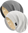 2Pcs Satin Lined Bonnet for Sleeping for Women Men by DUOMODRAGON