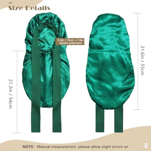 AWAYTR Kids Bonnets for Girls - Satin Long Hair Braid Bonnet for Sleeping - Image 3