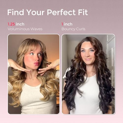 TYMO CurlPro Plus Automatic Rotating Curling Iron - Upgraded Long Barrel Curling Wand for Long Hair, Ceramic Hair Curler for Women, Anti-Scald, 600M Ionic, Dual Voltage, Gold Blush, 1 1/4 Inch - Image 4