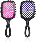 2-Pack Vented Detangling Hair Brush for Wet and Dry Hair, Pink and Purple by Unknown