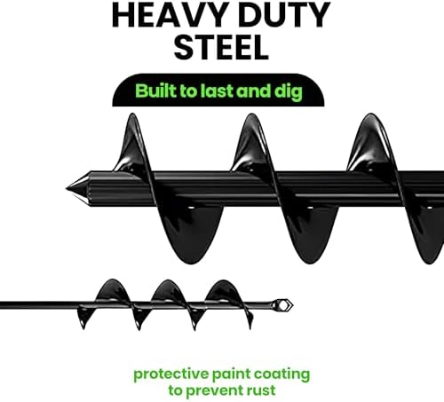 K-Brands Auger Drill Bit for Planting 2 Pack 1.6" x 16" & 3.5" x 16" Set - Image 4