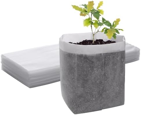 GREANER 12.6"x13.4" Seedling Bags, 25Pcs Nursery Growing Bags for Growing Vegetables, Fabric Pots for Seed Planting Succulents Vegetable Flower Potato Tomato by GREANER