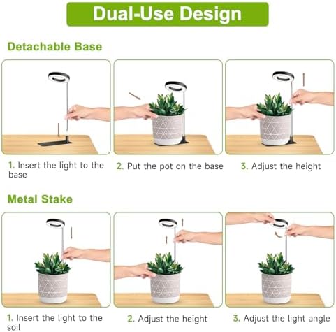 3.5in Halo Plant Lights for Indoor Growing, 48 LEDs Full Spectrum - Image 6