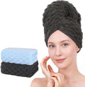 Super Soft Microfiber Hair Towels 2-Pack Lage Size (24x42 inch) for Women by BEELVTIFL