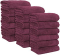 MOONQUEEN 18 Pack Premium Hand Towels - Quick Drying - Microfiber Coral Velvet Highly Absorbent Towels - Multipurpose Use as Hotel, Bathroom, Shower, Spa, Hand Towel 16 x 28 inches (Burgundy) by MOONQUEEN