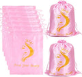 6PCS Satin Storage Pouches for Multiple Hair Pieces - Silk Drawstring Organizers for Bundles, Extensions & Packaging (Pink) by AIHOPESTO