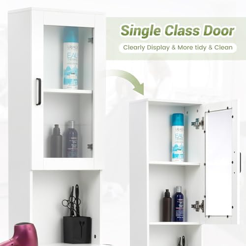 RESHABLE Salon Station for Hair Stylist,Hair Styling Storage Cabinet,White - Image 7