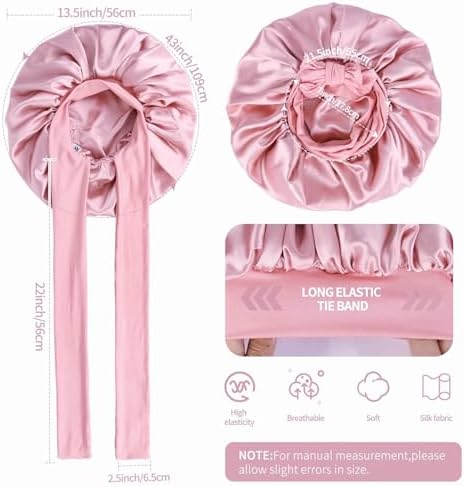 14Pcs Hair Brush Set with Sleep Bonnet,Detangle Hair Brush And Spray Bottle, 3 Pieces Smooth Hairbrush For Toddlers, Suitable For Wet and Dry Hairstyles, Suitable For Adults And Children (PINK) - Image 5