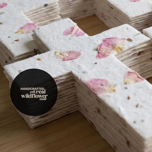 24 Pink Cross Plantable Memorial Gift Tags - Image 4