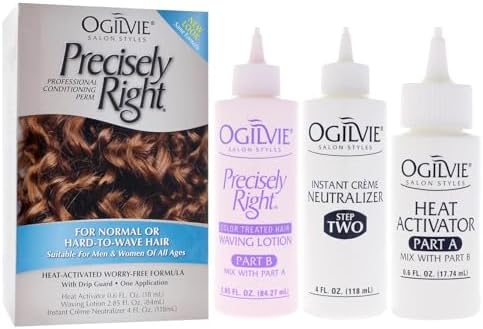 Ogilvie Salon Styles Precisely Right Professional Conditioning Home Perm Kit for Men & Women - For Normal or Hard-to-wave Hair - Heat-activated Worry-free Formula with Drip Guard - 1 Application - Image 7