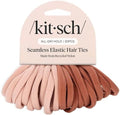 Kitsch Elastic Hair Ties No Damage | Stretchable Hair Bands - Blush 20pcs by Kitsch